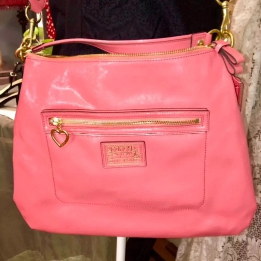 NWT Coach Daisy leather convertible purse Coral Crossbody purse bag - Picture 3 of 12